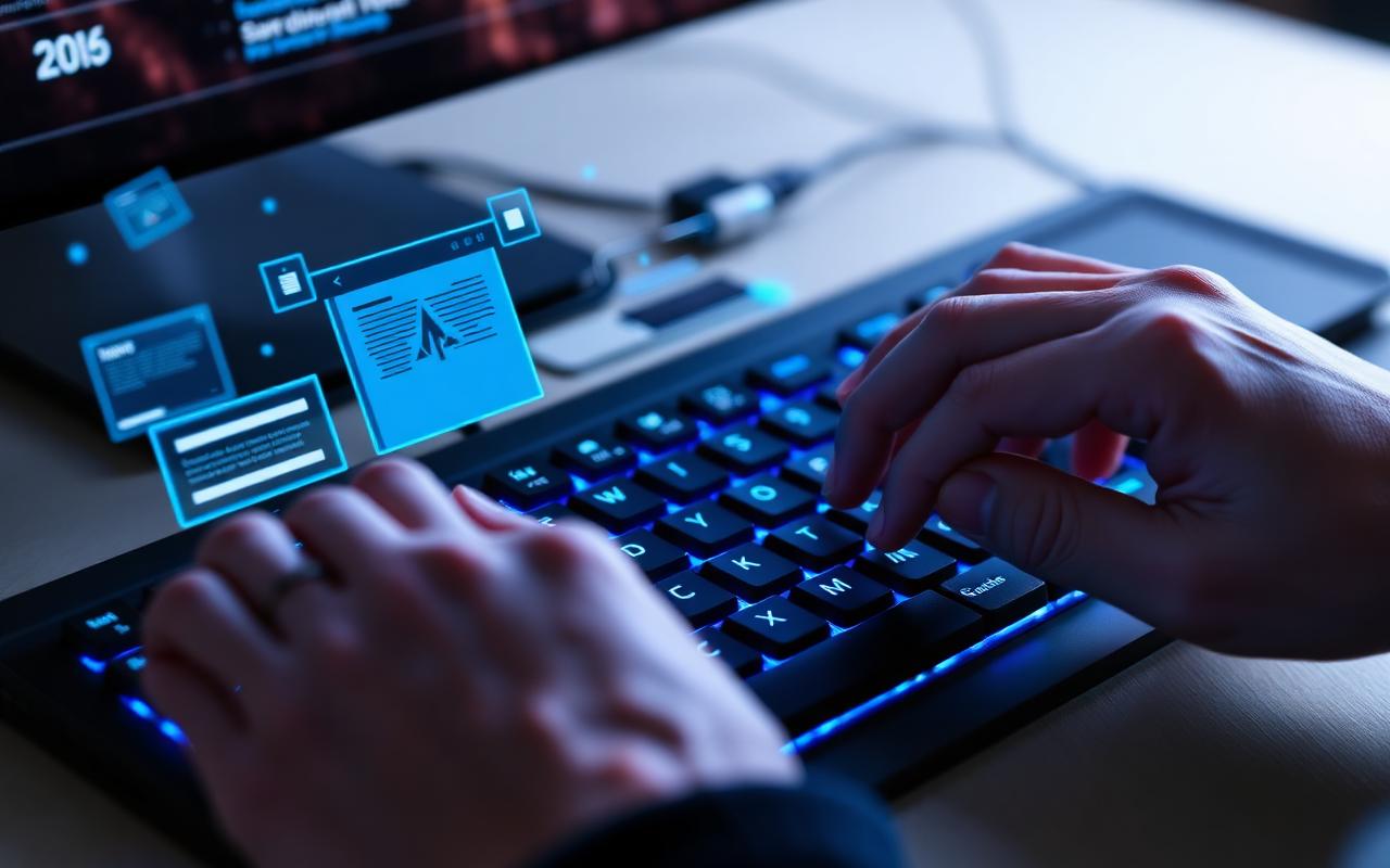 Ampulheta sobre teclado representando lentidão